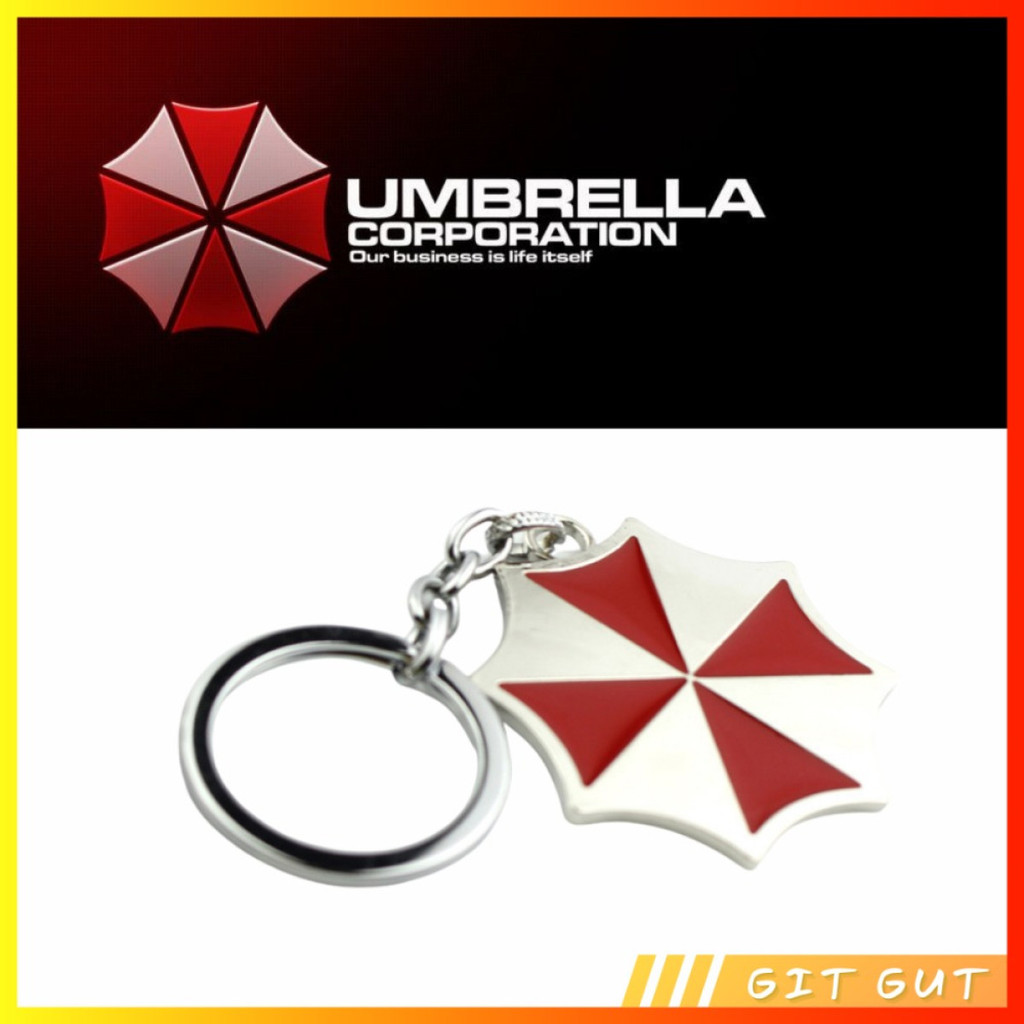 Keychain Gantungan Kunci RE Resident Evil Umbrella Corporation Logo