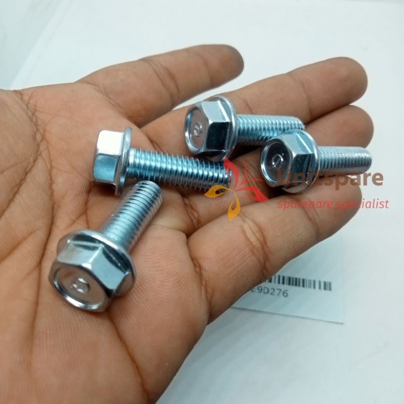 BAUT FLANGE ORIGINAL M8×25 KUNCI 12 BAJA KARBON unitspare