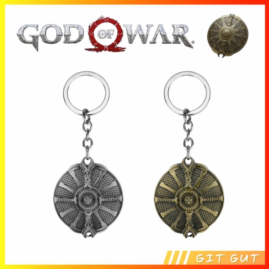 Keychain Gantungan Kunci God of war Kratos Guardian Shield