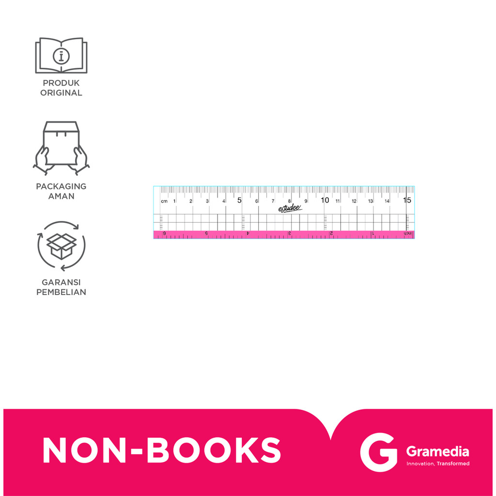 

Estudee Graphic Ruler 15Cm Red Es-R015