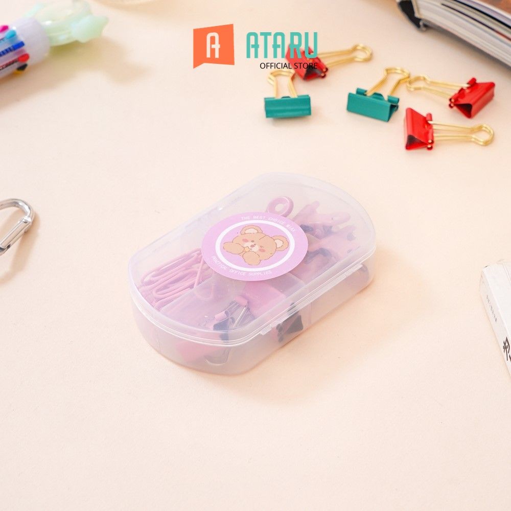 

Ataru Set 3 Pcs Klip Penjepit Kertas - Ungu Set Perlengkapan Kantor Binder Clip Pin Office Storage Alat Kerja Dan Sekolah