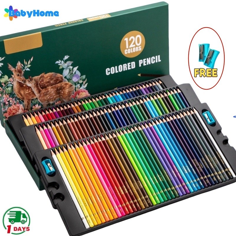 

Babyhome 48/72/120 Warna High Grade Oil Pencil Color Pensil Warna Minyak