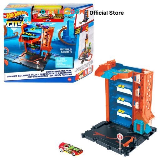 Toys Kingdom Hot Wheels Playset City Downtown Random Toys Kids Toy Set Mainan Imajinatif Anak Koleks