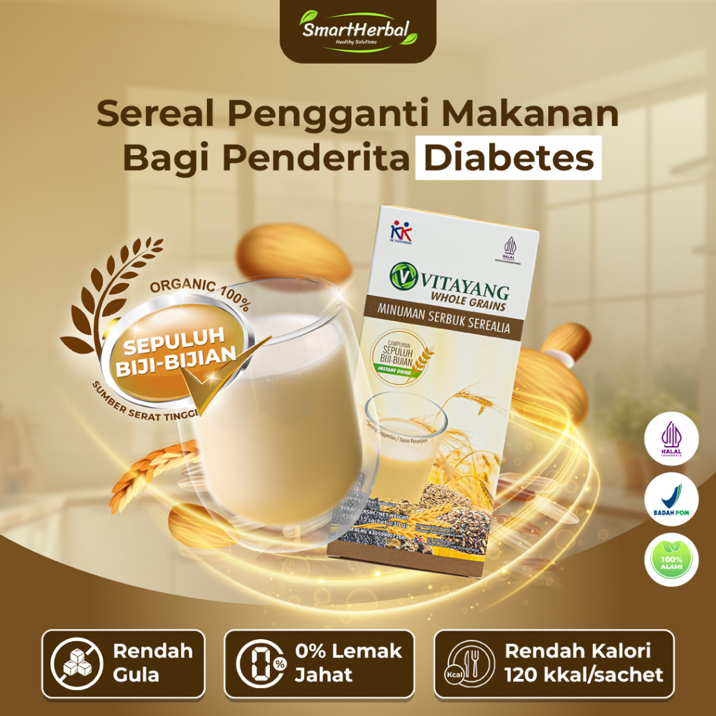 

[FLASH SALE 1 BOX] Vitayang Whole Grains Sereal Efektif untuk Menurunkan Diabetes