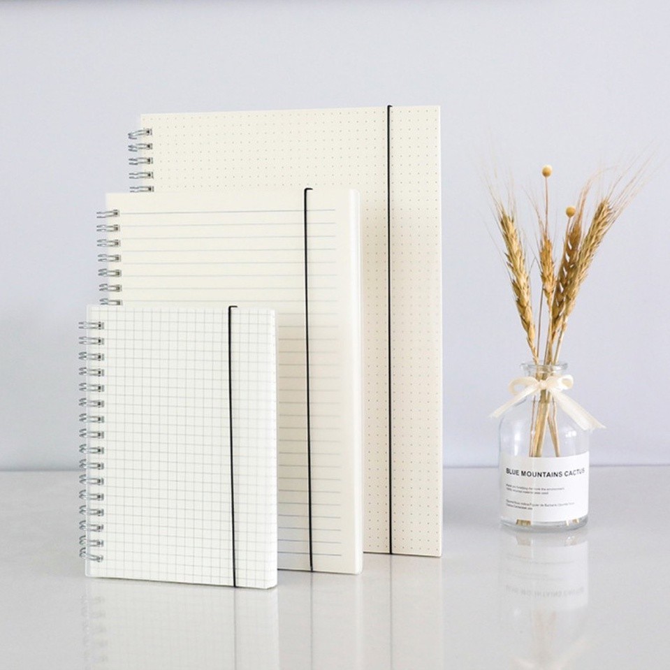 

DAY7 Buku tulis catatan notebook jurnal B5 / A5 / A6 isi 80 lembar cover transparan (kertas grid, dot, garis, dan kosong)