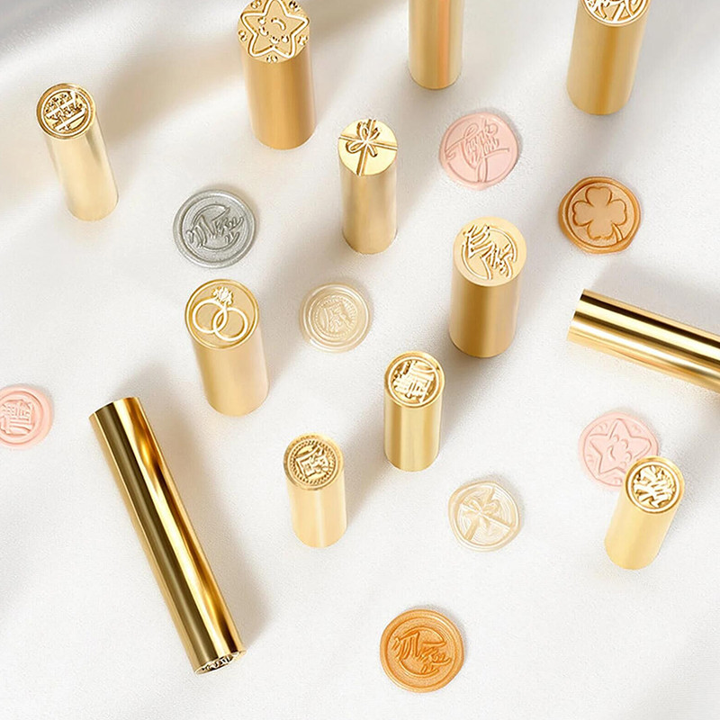 

Mini Wax Seal Brass Stamp, Custom Logo, DIY Envelope, Wedding Invitation, Scrapbooking Decoration,Personalized 15mm Stamp