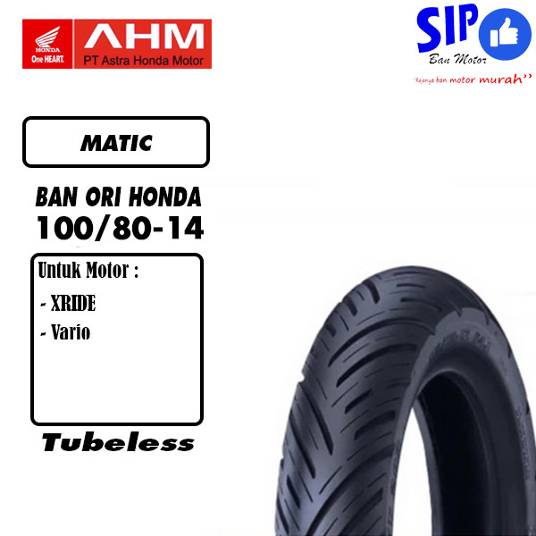 Ban tubles matic AHM Honda Federal FT293 100 80 14 FT 293 orisinil vario