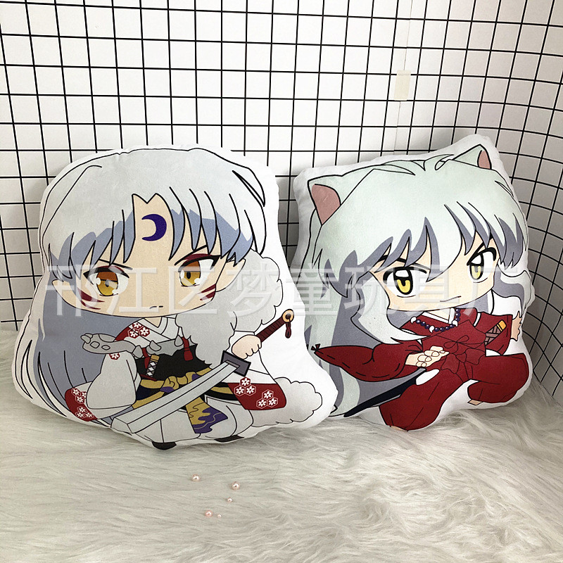 10cm Inuyasha Plush Doll Anime Inuyasha Sesshoumaru Action Cute Soft Plush Doll Inuyasha Plush Key P