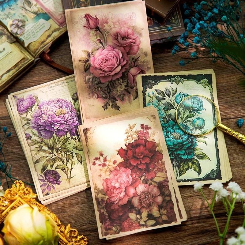 

32pcs/pack Floral Scrapbook Paper Patterned Paper Pack DIY Decoration Handbook Album Background Paper Art Handmade Crafts