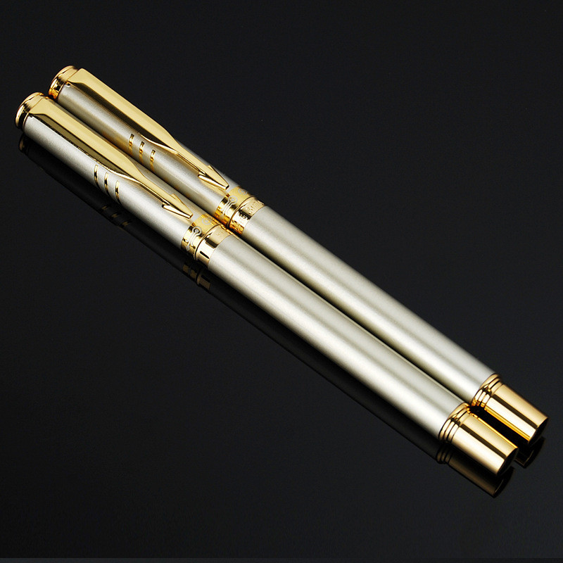 

Luxury High Quality Metal Business Signing Golden Rollerball Ballpoint Pen School Stationery Office Supplies Personalized 03757