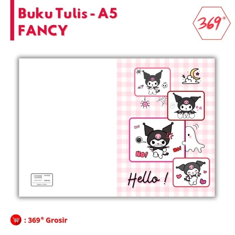 

Buki Tulis Anak A5 Fancy - Kuromi Hello