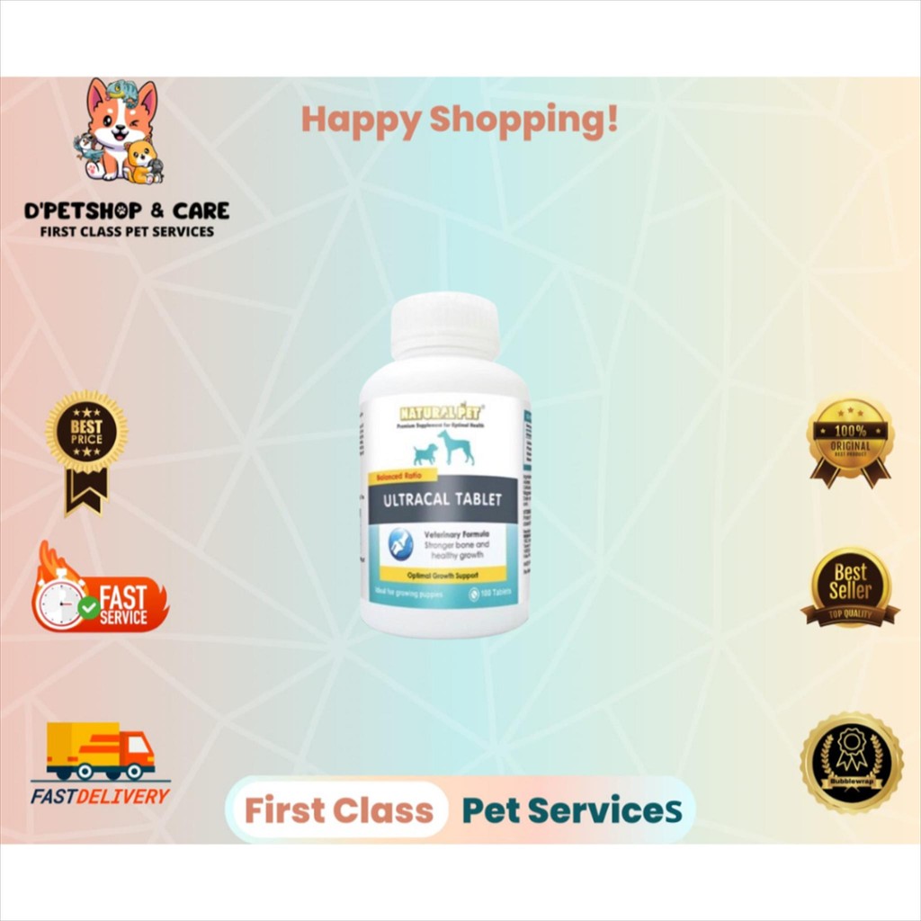 ULTRACAL VITAMIN & KALSIUM ANJING 100 TABLET - Vitamin anjing murah