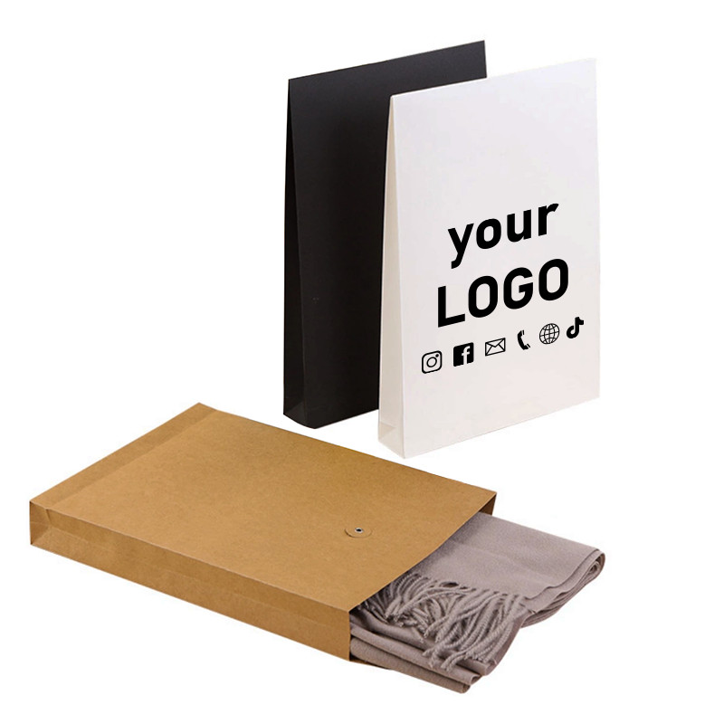 

30pcs kraft paper bag archive bag custom autumn and winter clothing packaging T-shirt shirt a4 file envelope work storage bag