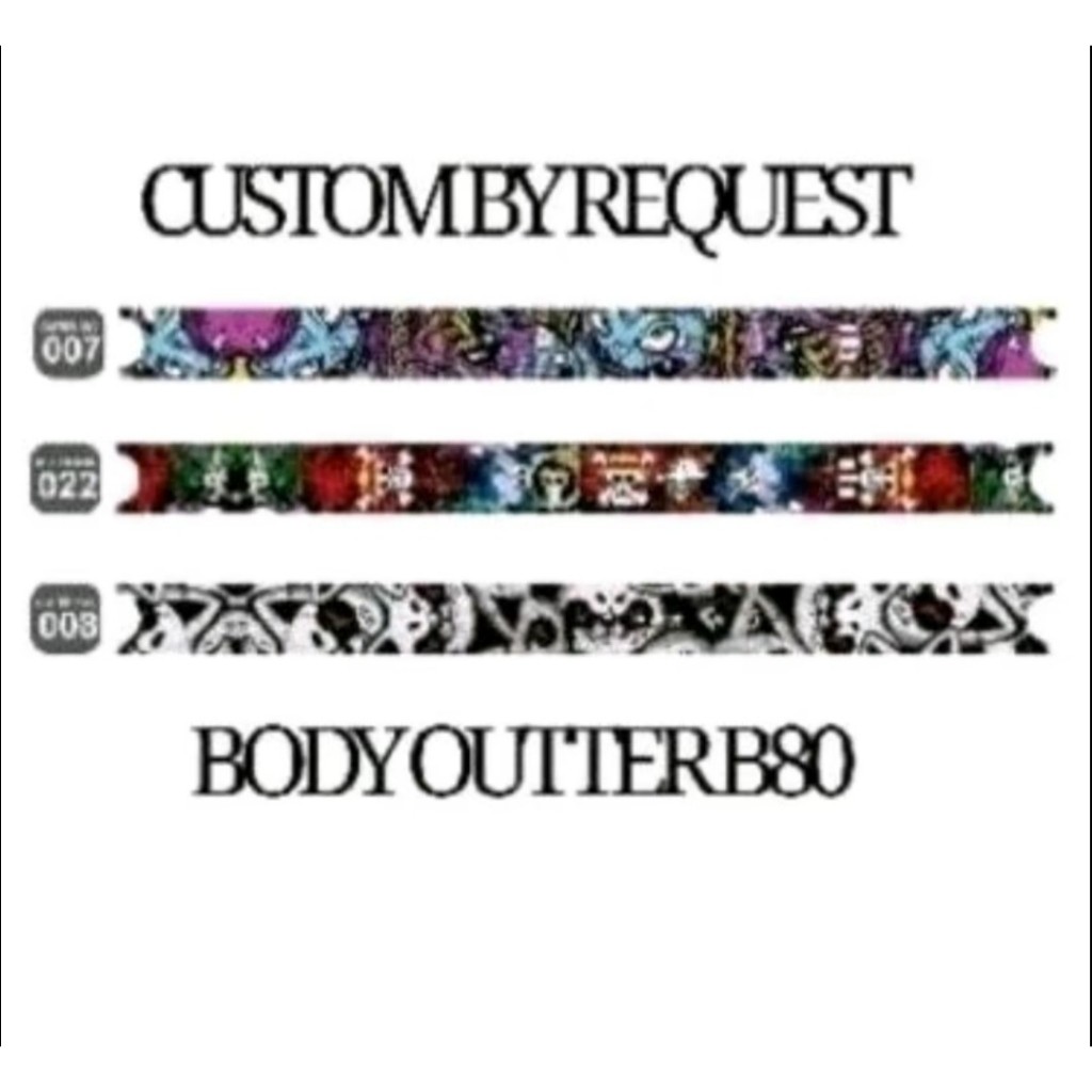 

PROMO navyrashop_costum outer b80 costum by request stiker luar