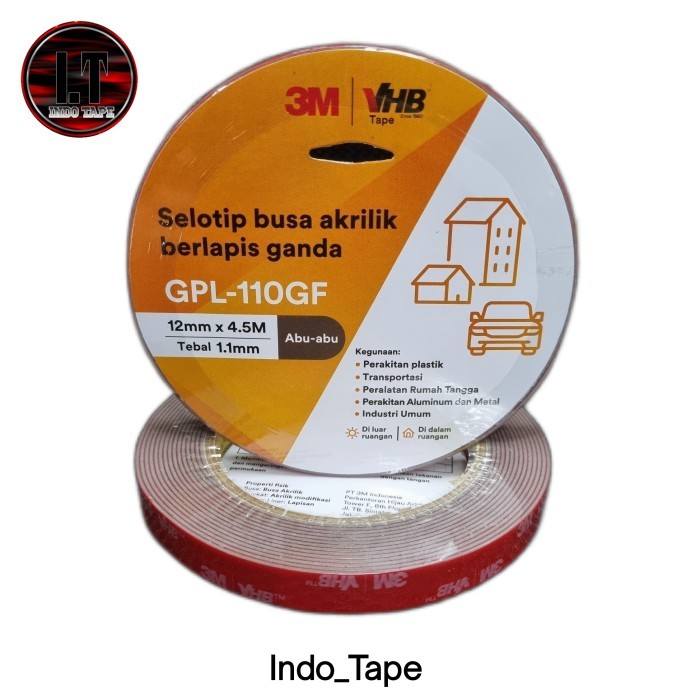 

Double Tape 3M VHB 12mm x 4,4,5mtr Original / Double Foam Tape