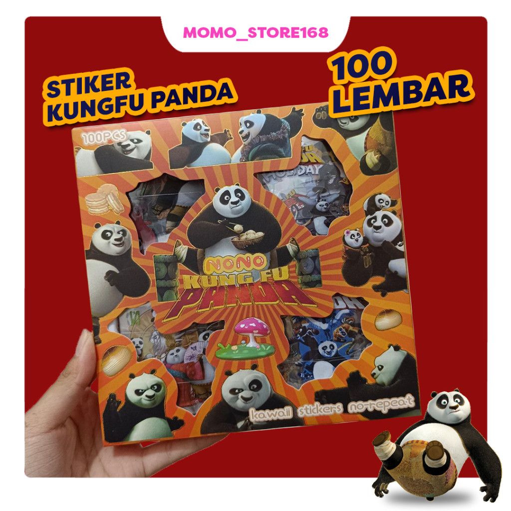 

Stiker Kungfu Panda Isi 100 Lembar Sticker Momo Nono kungfu panda Waterproof 100 Lembar Murah