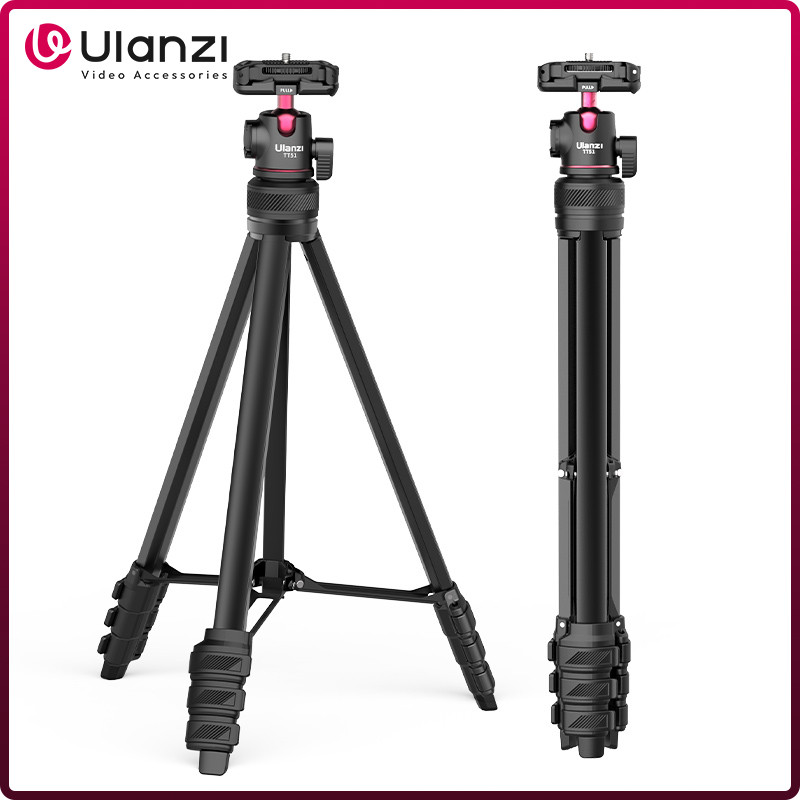 Ulanzi TT51 Aluminium Alloy Portable Tripod with 360 Rotation Ballhead Phone Clamp Lightweight Tripo