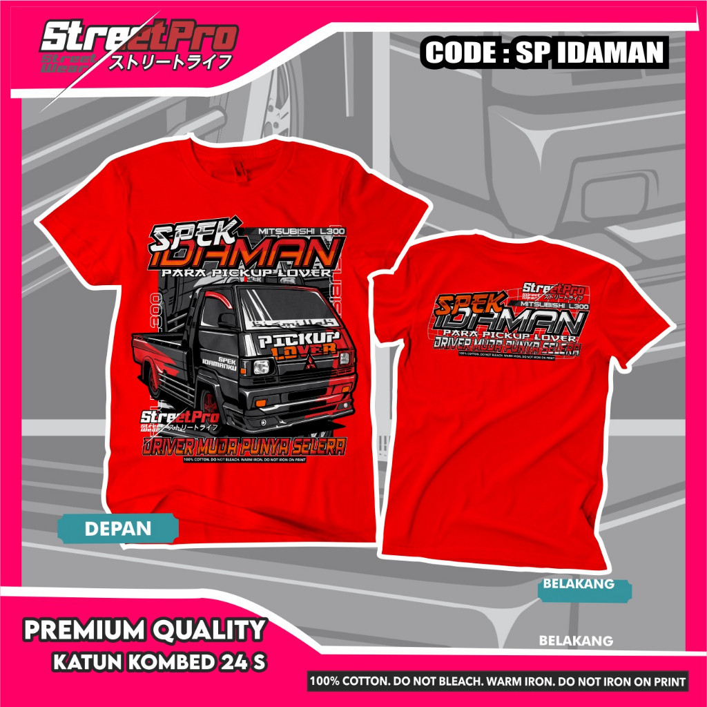 Kaos Truck Truk Pick Up L300  Driver Pickup Driver Muda Kaos Kata-kata