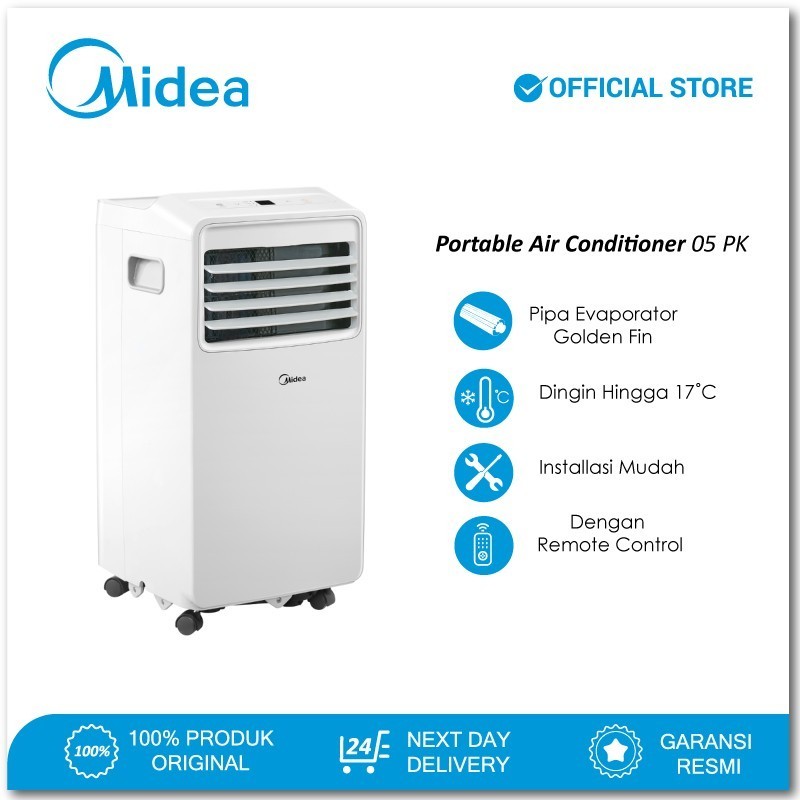 Midea AC Portable MPHA-05CRN7 Multiple Function AC - 0.5 PK 1/2 PK 0.5PK 1/2PK