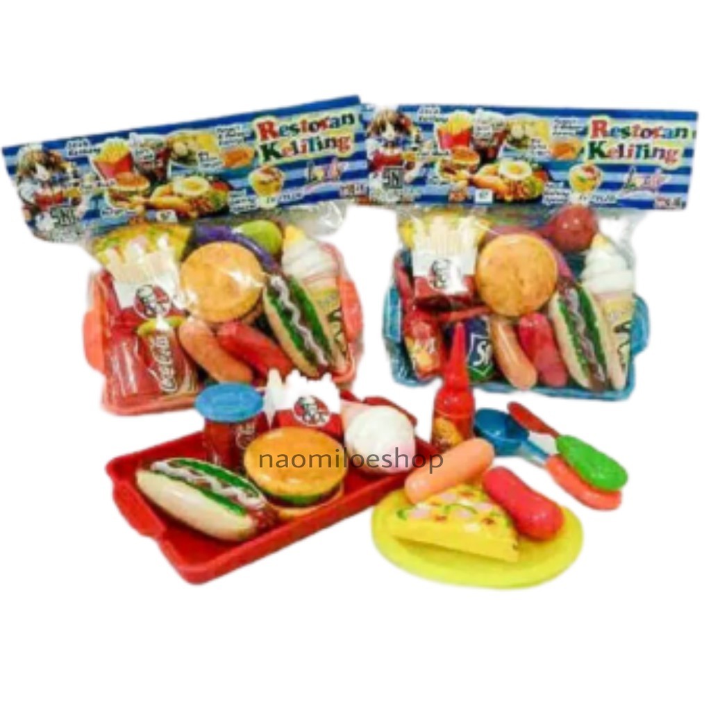 Mainan burger mainan ice cream KS67 Junk Food mainan masak masakan