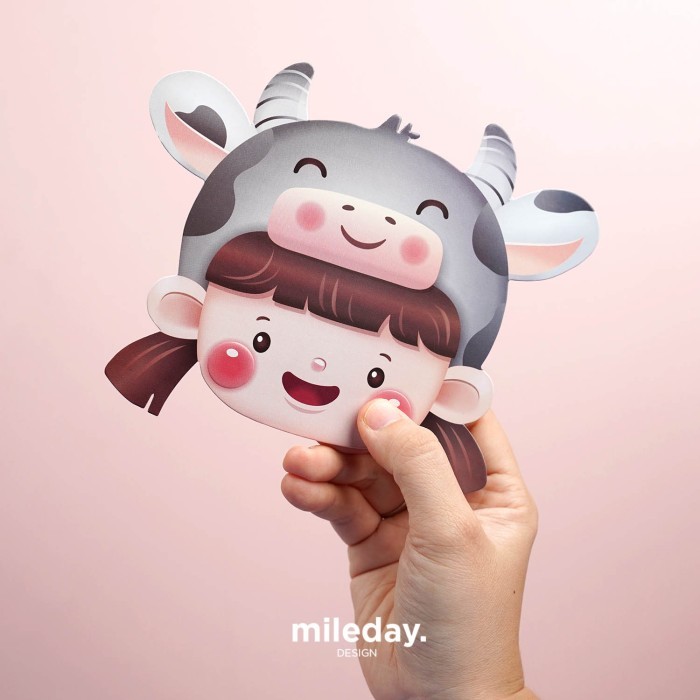

Angpao imlek 2021 kerbau 3D - Girl