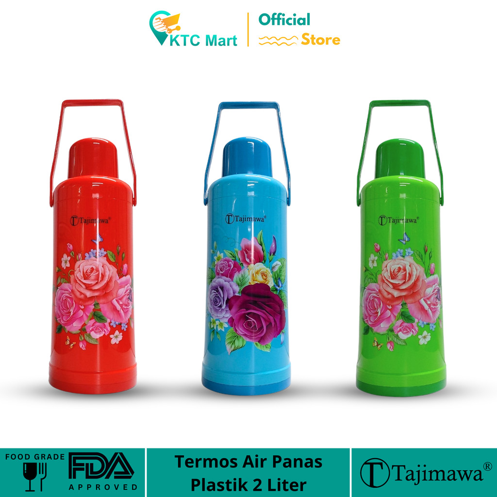 TAJIMAWA Termos Air Panas 2 Liter Plastik Premium / Termos Kopi Tahan Panas Termos Anti Panas