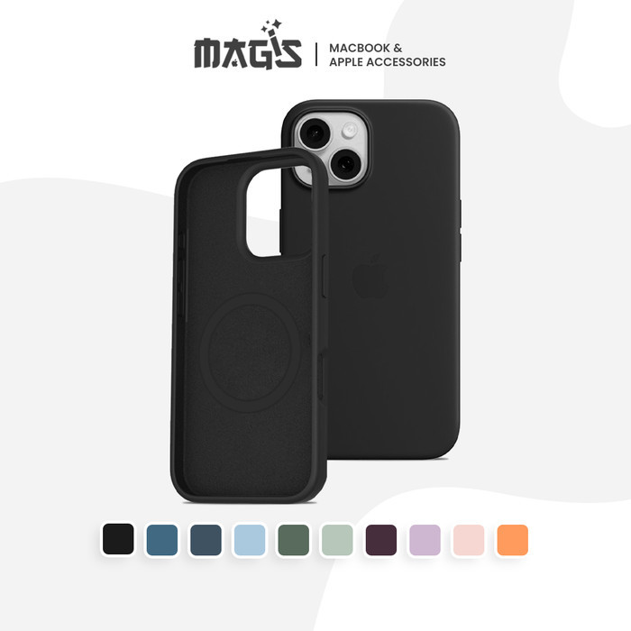 iPhone Silicone Case Magsafe 01 Casing Silikon Anti Jatuh Magnetic Case iPhone Anti Scratch Series 1
