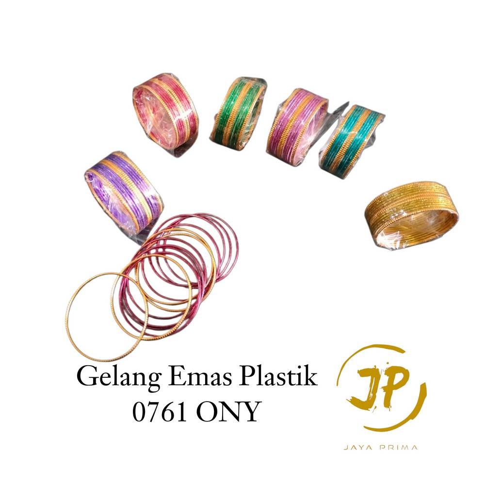 Mainan Anak Gelang Emas Plastik Isi 12 Pcs