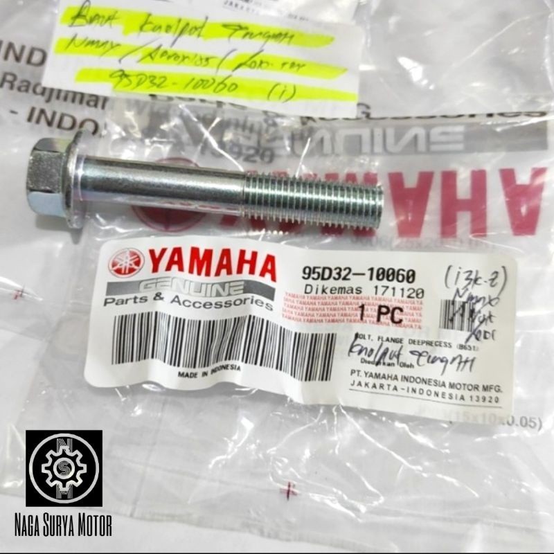Baut knalpot tengah / arm NMax Aerox 155 Lexi 125 95D32-10060 ORI YGP
