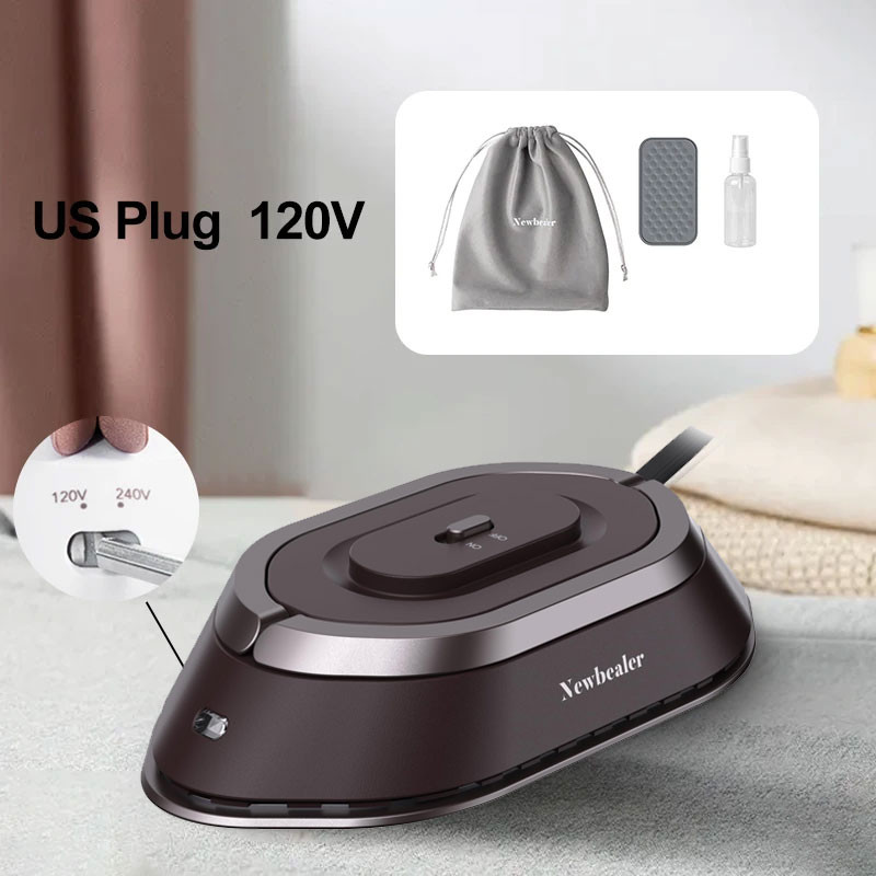 

Mini Travel Iron for Clothes Portable Handle Electric Ironing Machine Fast Heating 30s Dry Wet Irons Garment Household Tools