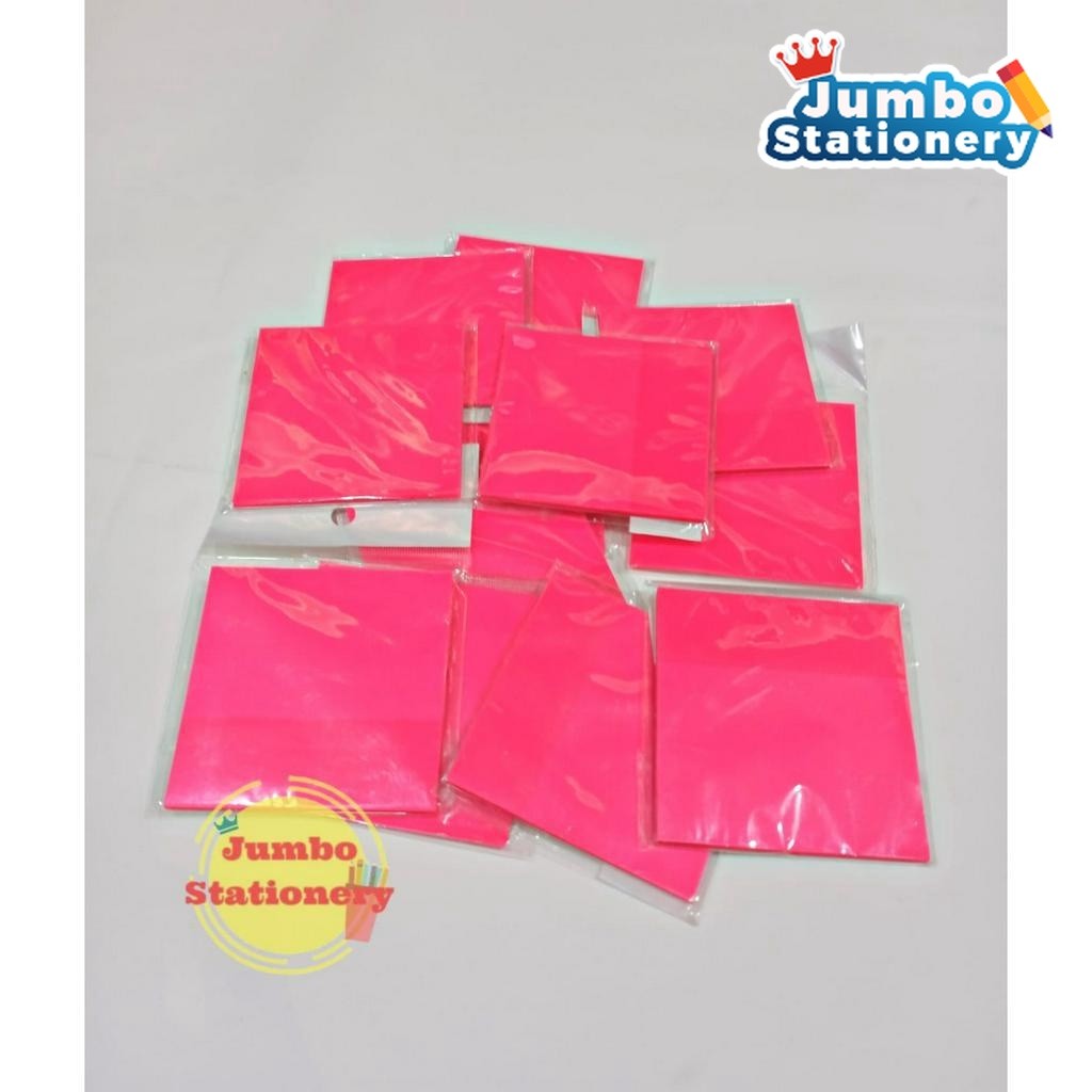 

Sticky Notes Transparan Pink Kertas Memo Warna