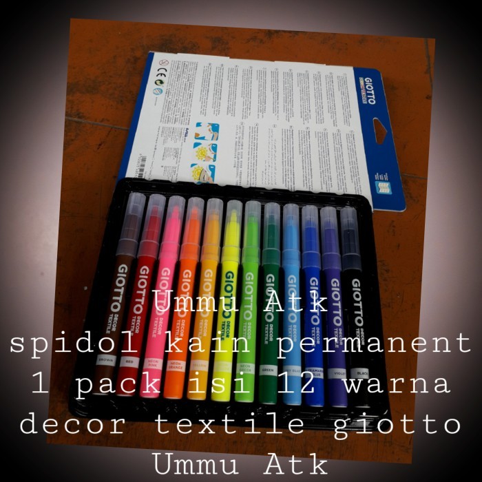 

jt Decor textile gioto permanet ink. spidol kain harga 12 warna 494900