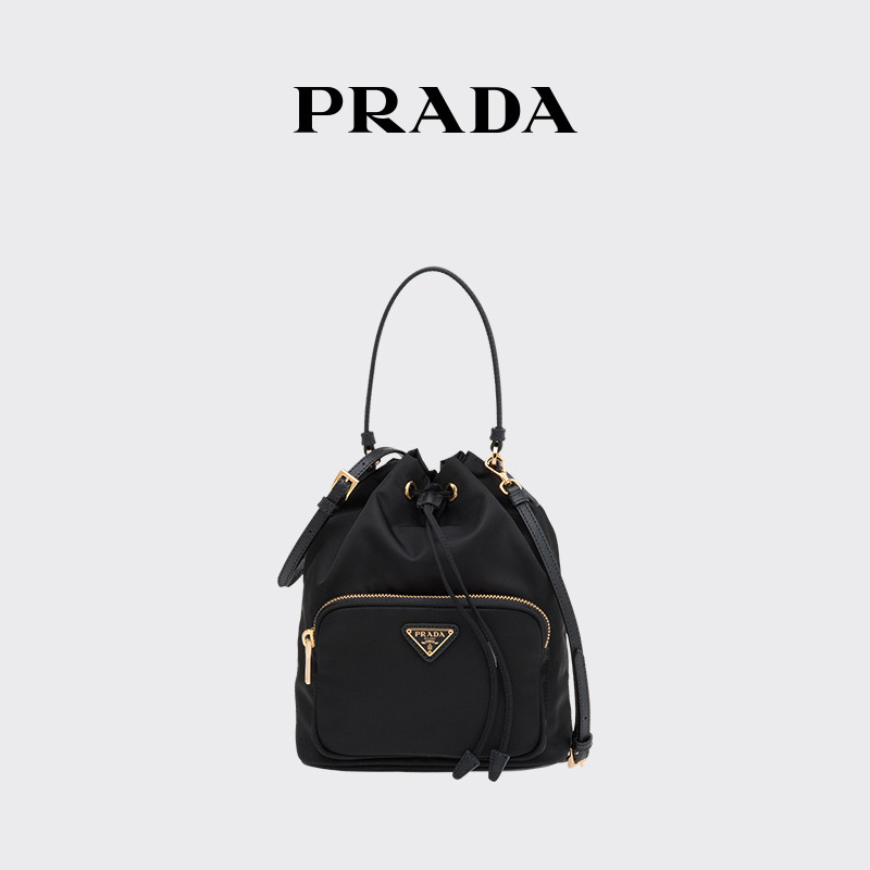 Prada Women's Duet Re-Nylon Bucket Bag