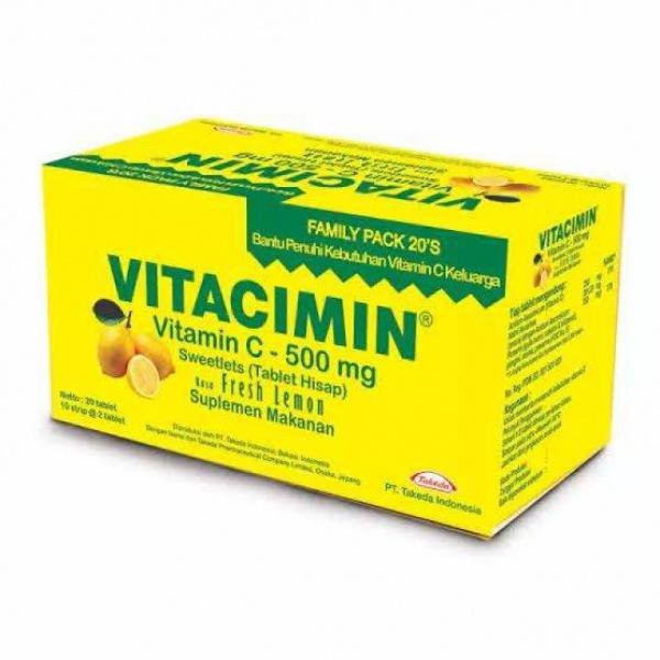 

10 strip Vitacimin tablet hisap vitamin C 500mg