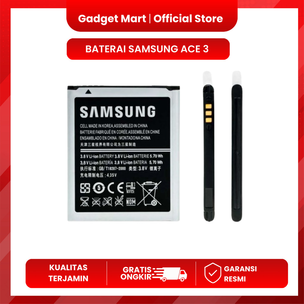 BATERAI SAMSUNG ACE 3 ORIGINAL