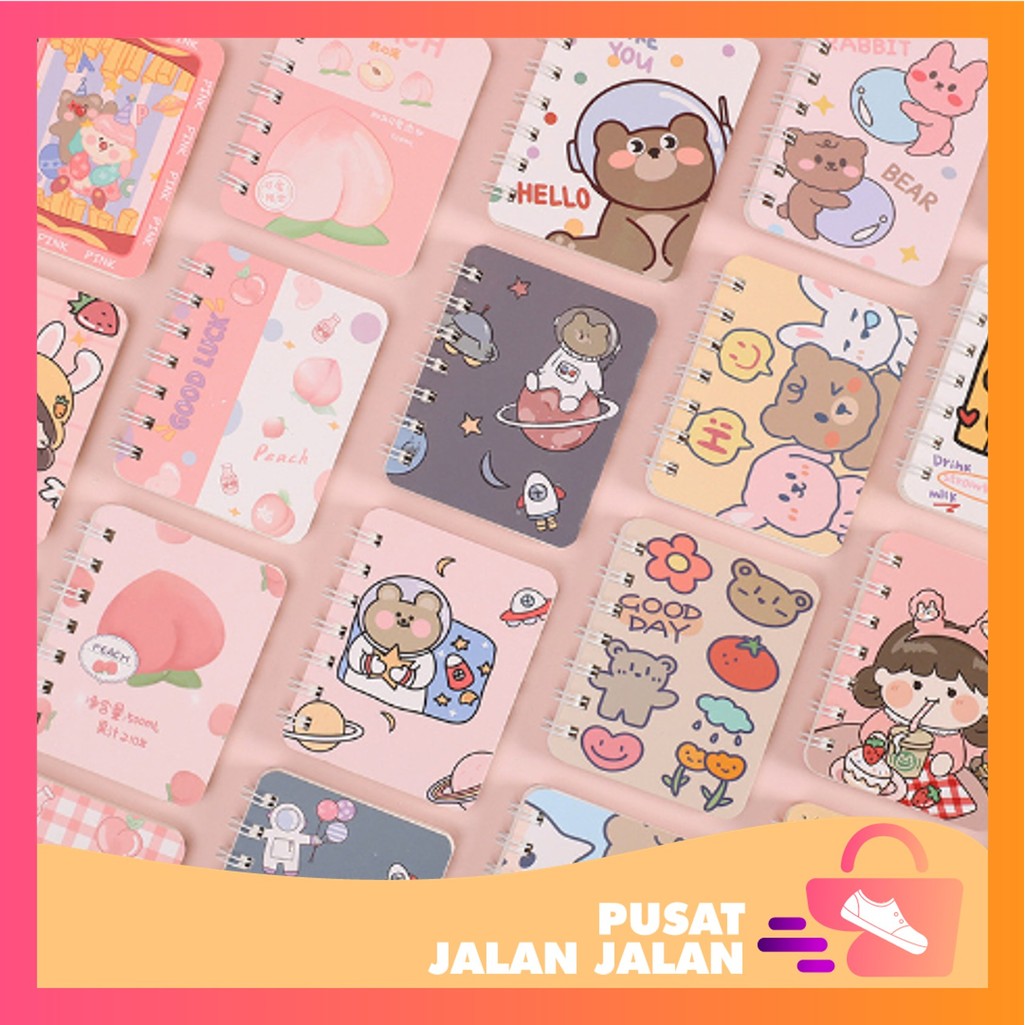 

PJJ - B5865 Buku Catatan Kecil Notebook Ring Motif / Buku Catatan Ring / Buku Mini Alat Tulis Portable / Notebook Ring Motif