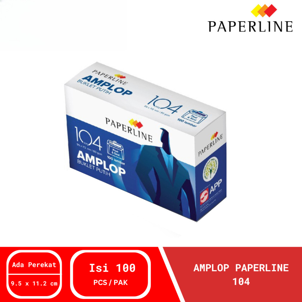 

Envelope Amplop Paperline 104 PPS Polos - Amplop Putih Polos 104 PPS Dengan Lem Seal Pengaman