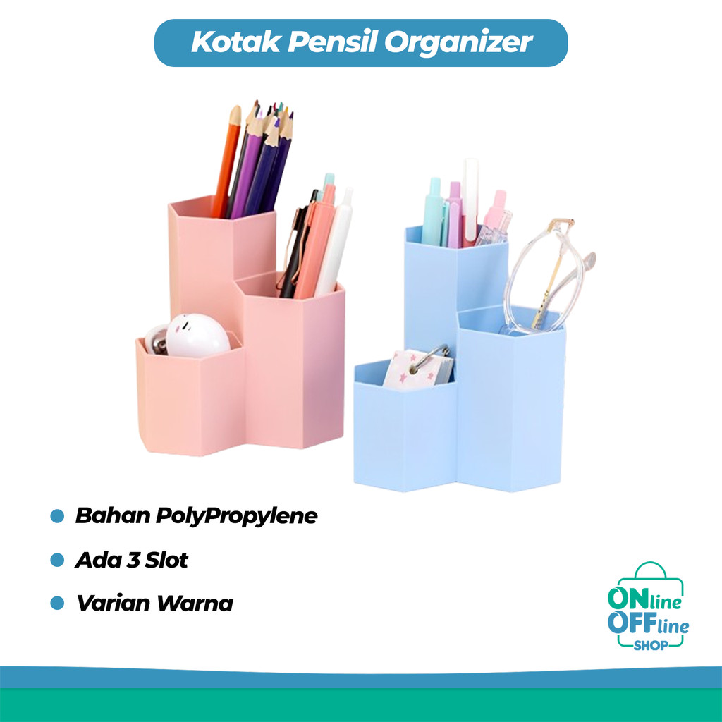 

Kotak Pensil Organizer 3 Layer Tempat Pensil 3 Slot 3 in 1 931