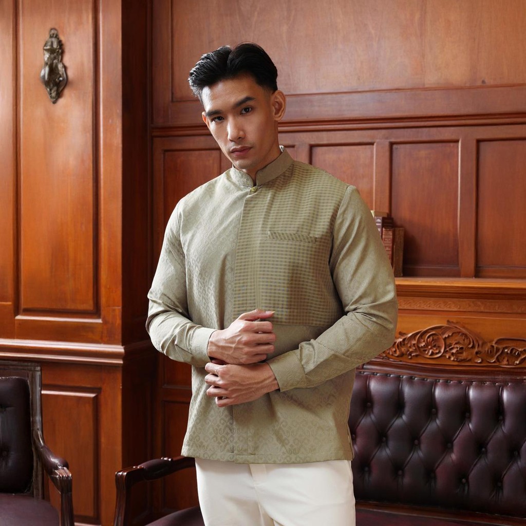 ZM Zaskia Mecca - Emrys Kemeja Koko Pria Lengan Panjang - Edisi Senandung Alam