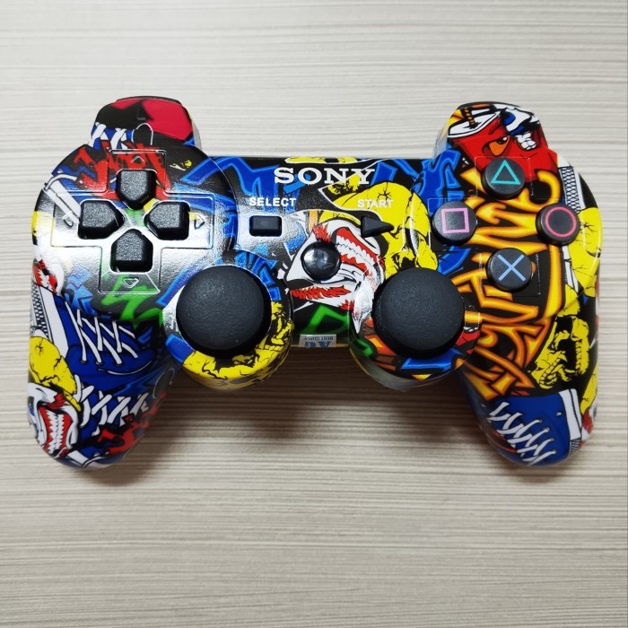 BEST -STIK PS3 WIRELESS OP CORAK STIK PS3 WIRELESS ORIGINAL PABRIK MOTIF - PS3 WOLF, STIK AJA