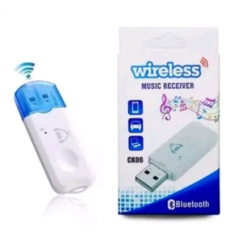 Bluetooth Receiver CK 06 Tanpa Kabel Non Aux Audio  Receiver Wireless Usb Mobil Speaker