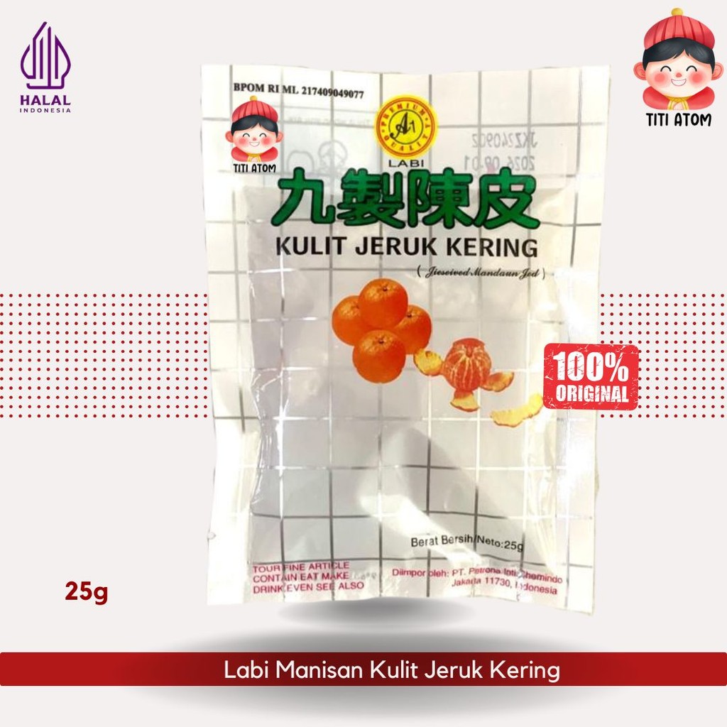 

Labi Manisan Asinan Kulit Jeruk Kering 25g