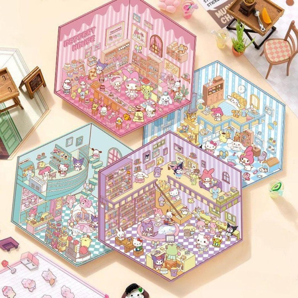 

(RNL-W) SWEET TOWN 3D STICKER WONDERLAND V2 mainan anak sticker kreatif motorik halus konsentrasi