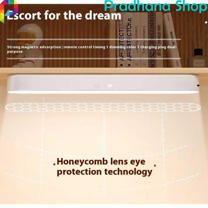 Lampu Tempel Kaca Cermin Rias Lemari Kabinet Magnetic LED 3in1 Color Honeycomb Rechargeable 5W