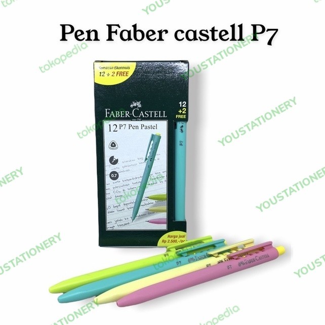 

[Promo]New Arrival Faber Castell Pulpen P7 / Ballpoint P7 Pastel 0.7 mm black Ink