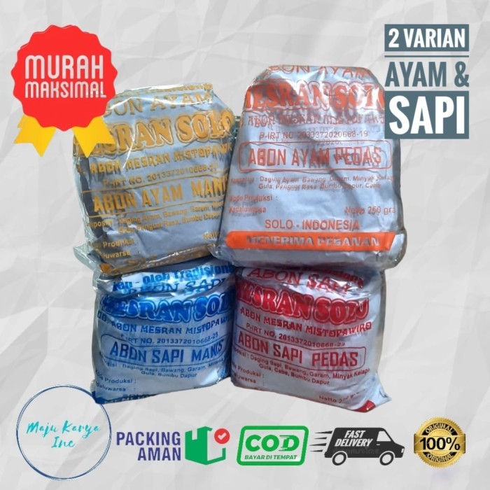 

Abon Mesran Sapi Ayam 250 gram Asli Solo - Ayam pedas