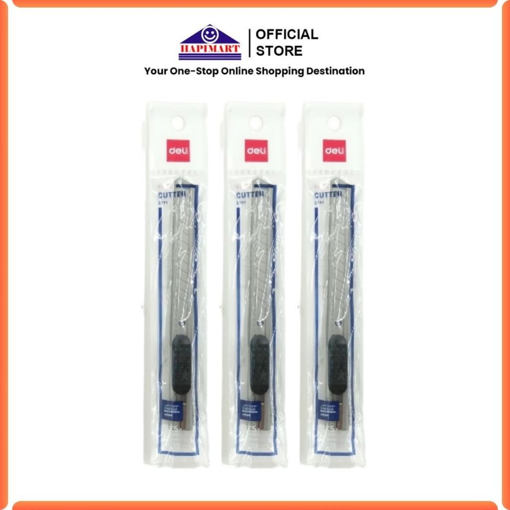 

Cutter Small Deli 2053 ( Stainless Steel )/ Cutter Serba Guna/Pisau Serbaguna Tahan Lama Pisau Baja