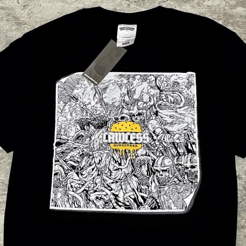 Tshirt - Lawless BurgerBar - Burger Wrap Tshirt - Black
