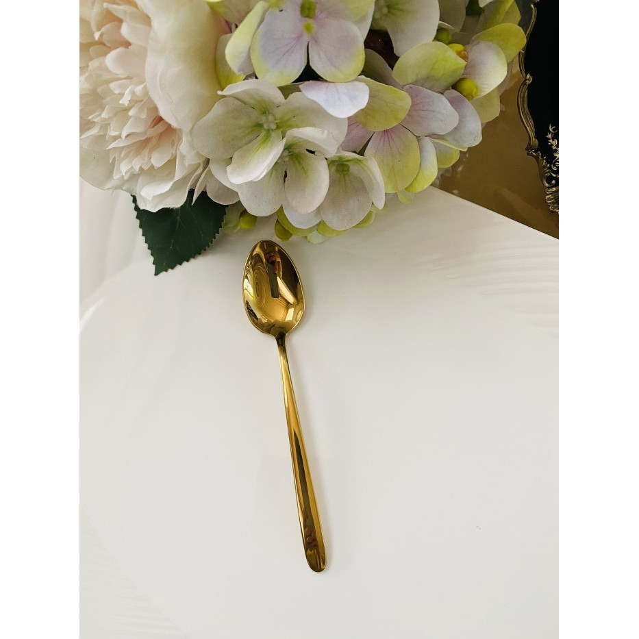 Sendok Teh / Cake - Sendok Soup Serena Gold Stainless Steel Mewah - Sendok Teh Cake