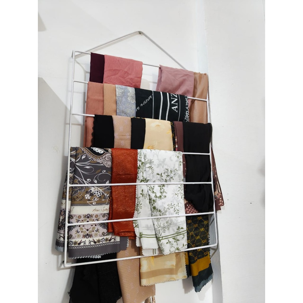 HANGER HIJAB SUSUN PREMIUM BESI TEBAL ANTI KARAT/GANTUNGAN HIJAB BESI TEBAL